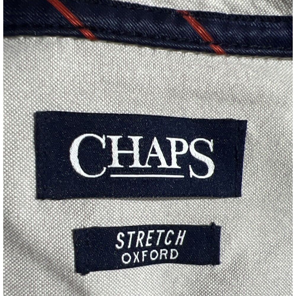 Chaps Mens Button Shirt Stretch Oxford Long Sleeve All Over Bulldog C 1978 Print - Picture 5 of 11
